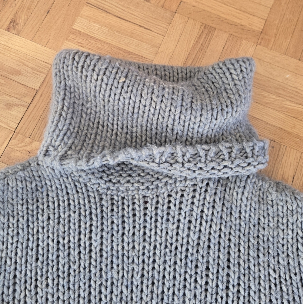 Miss Sixty Wool Alpaca Knit Turtleneck Sweater Taupe Grey Small - Picture 11 of 15